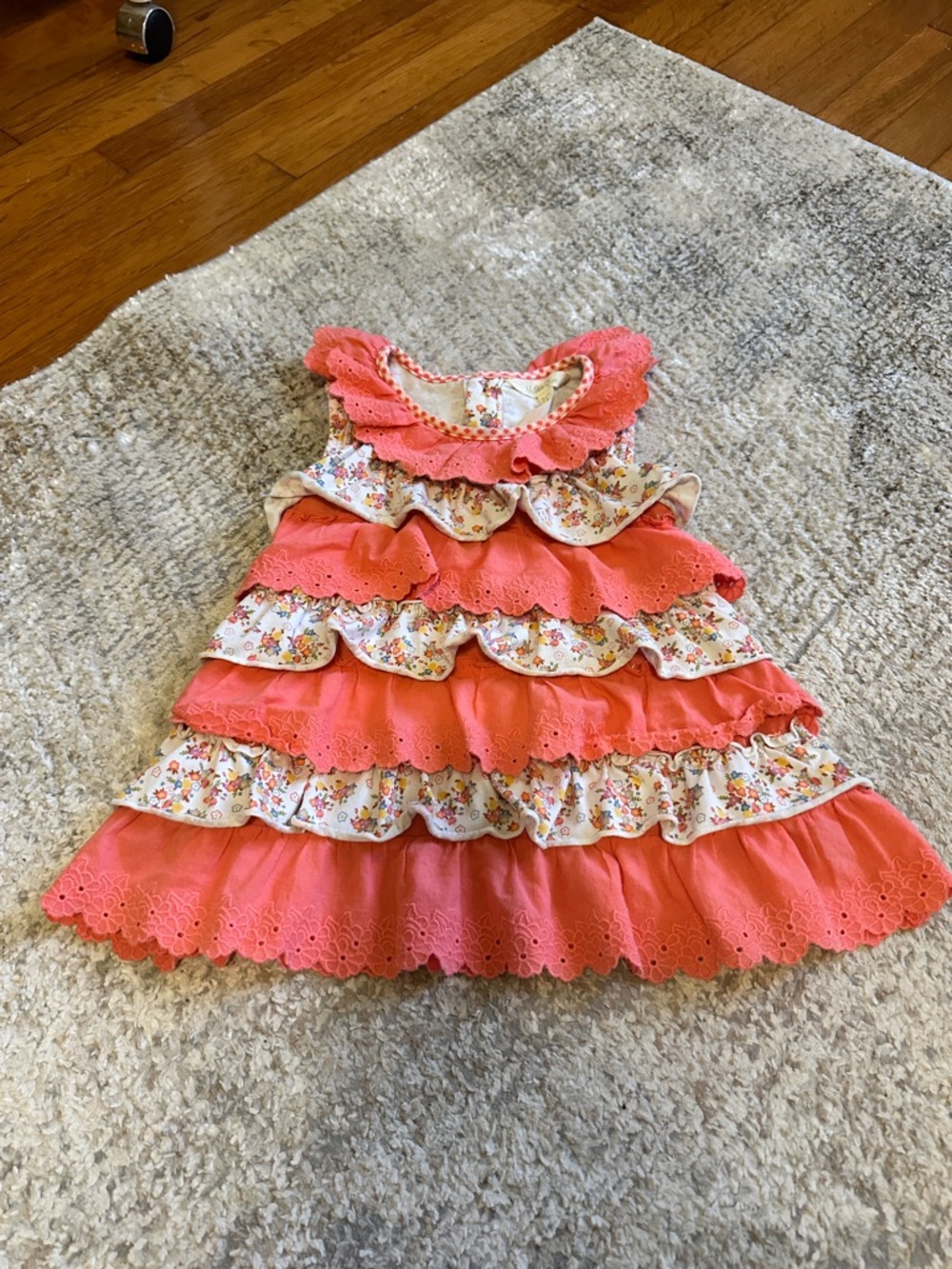 Matilda Jane Pink Floral Tiered Ruffle Dress